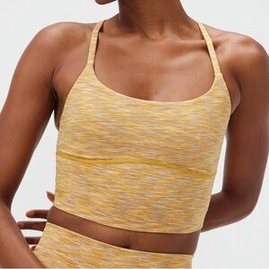 Outdoor Voices Flow Crop Top Size Small Sunset Yellow Racerback Low Support